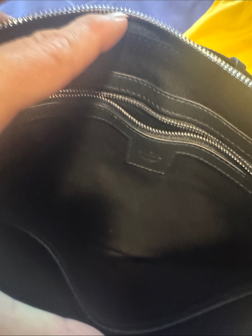 MCM Black Monogram Pebbled Leather Crossbody Pouch - Picture 4 of 4